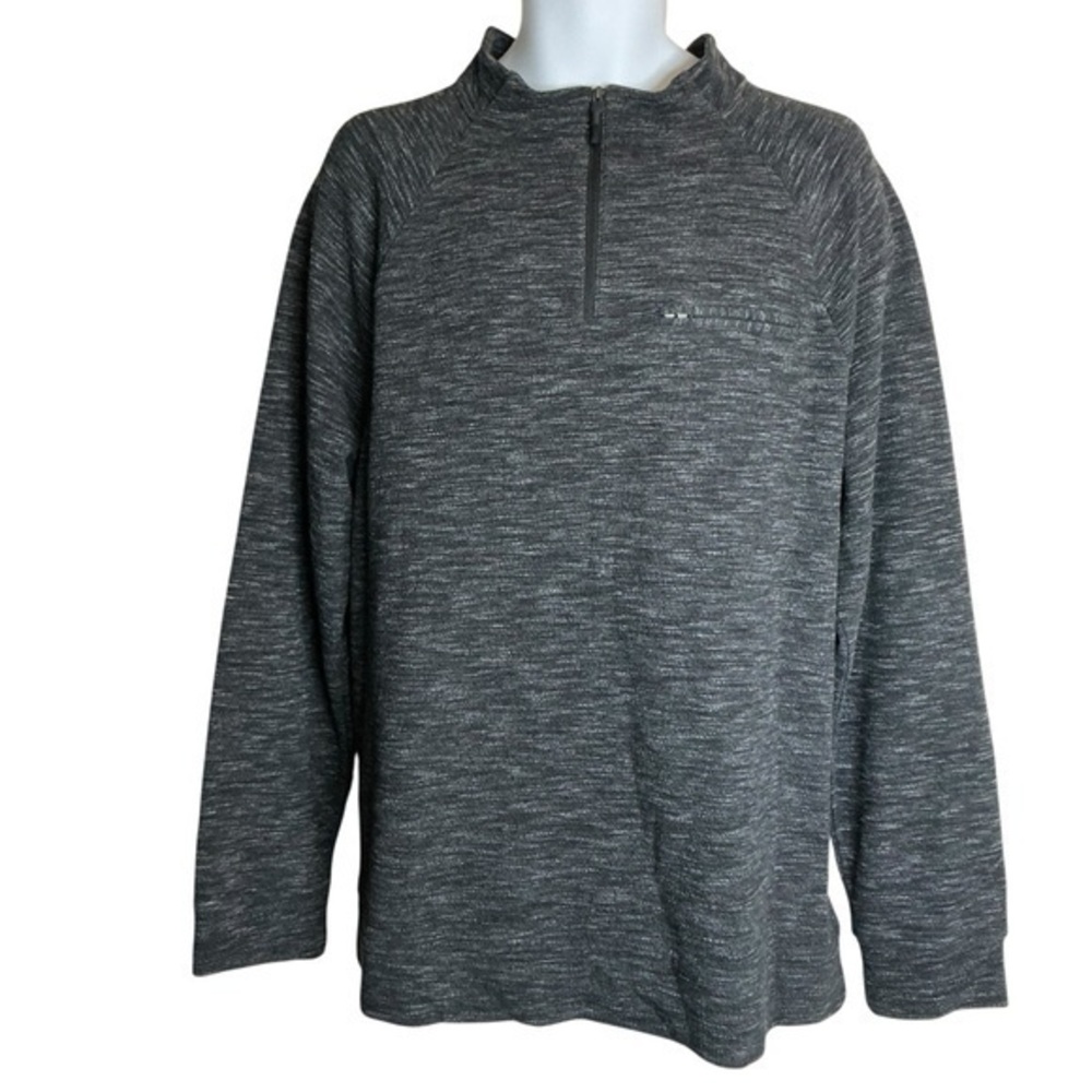 Marc Anthony Slim Fit Mens Sweatshirt Gray Quarter Zip Long Sleeve Size XXL